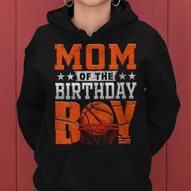 Mom Basketball Birthday Boy Family Baller B-Day Party Women Hoodie