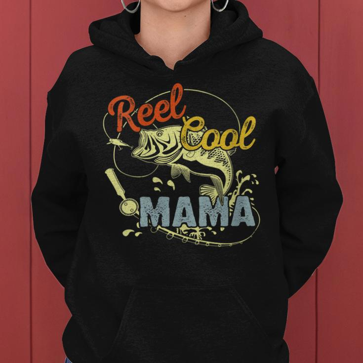 Mothers Day Funny Retro Reel Cool Mama Fishing Lover Gift For Womens Gift For Women Women Hoodie