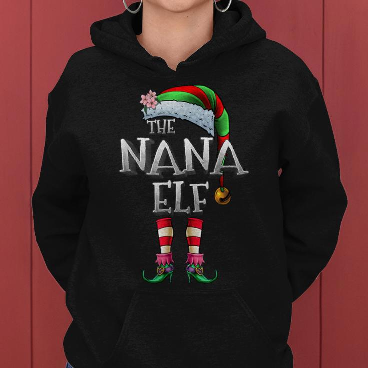 The Nana Elf Matching Family Christmas Grandma Women Hoodie