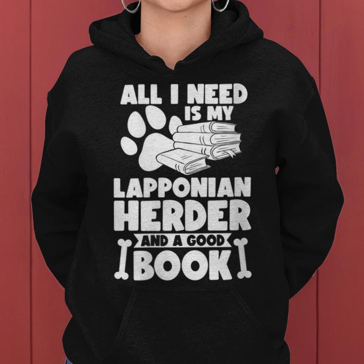 All I Need Is My Lapponian Herder And A Good Book Women Hoodie