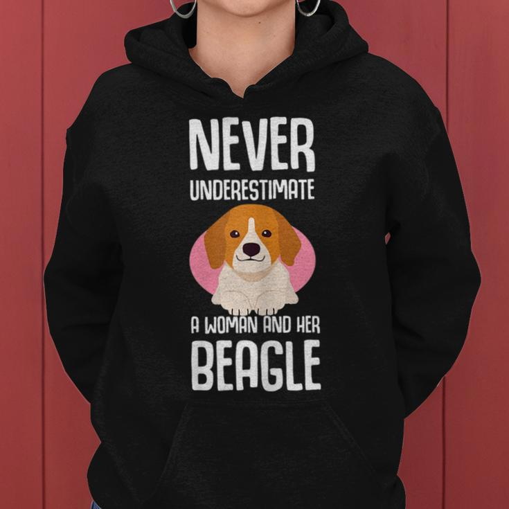 Never Underestimate Beagle Dog Clothes Gift Beagle Gift For Womens Women Hoodie