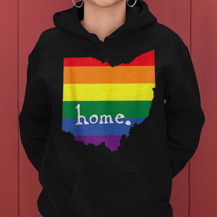 Ohio Gay Pride Lgbt Rainbow Home State Women Hoodie