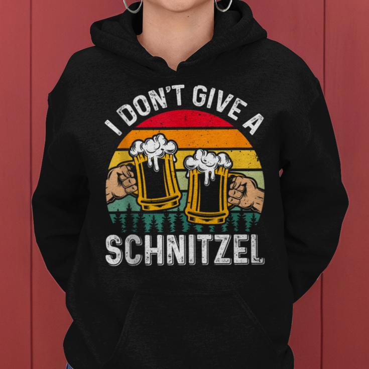 Oktoberfest I Don't Give A Schnitzel Beer Fan German Food Women Hoodie
