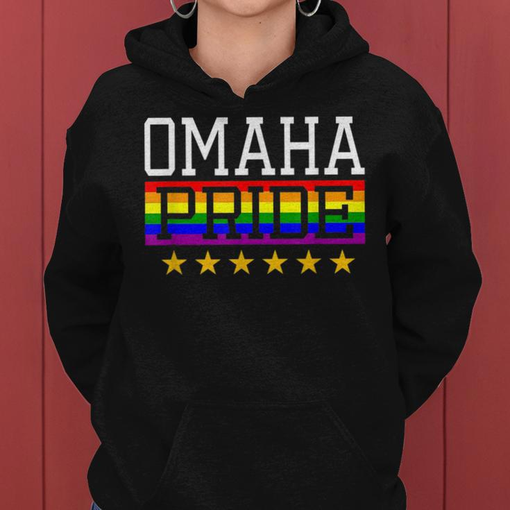 Omaha Pride Gay Lesbian Queer Lgbt Rainbow Flag Nebraska Women Hoodie