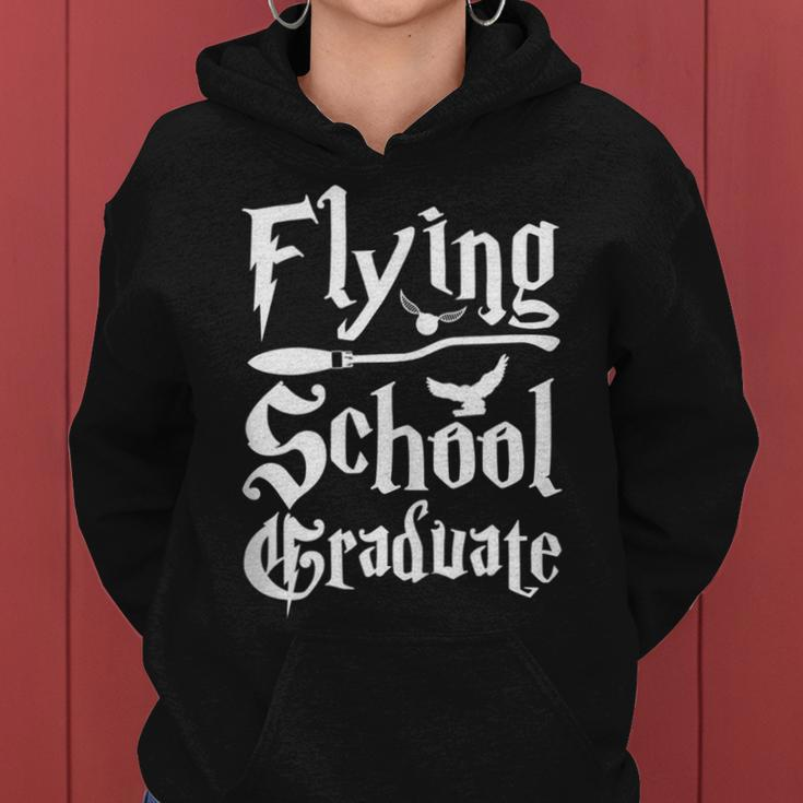 Owl Wizard School - Broom Flying School Graduate Graduate Funny Gifts Women Hoodie