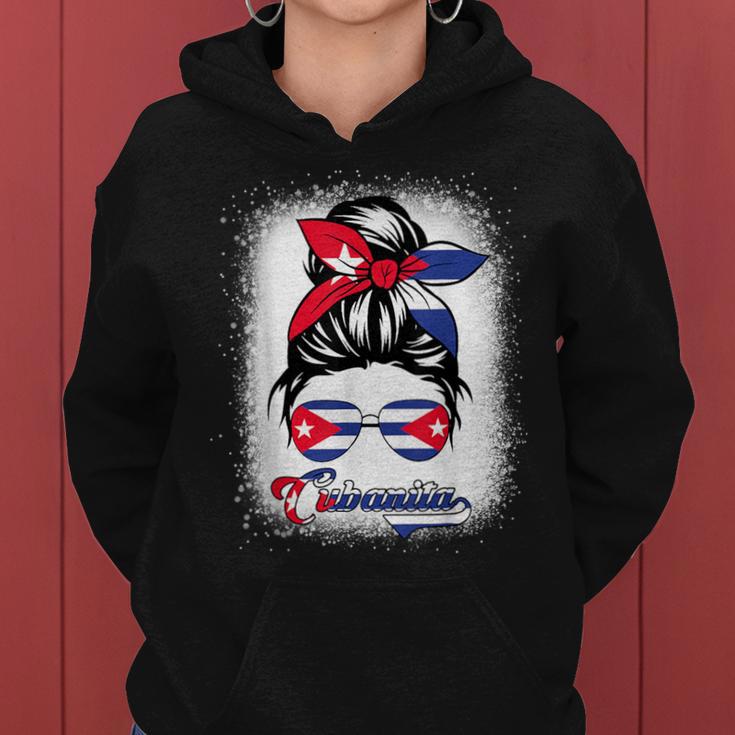 Hispanic Heritage Month Cuba Flag Cubanita Cuban Girl Women Hoodie