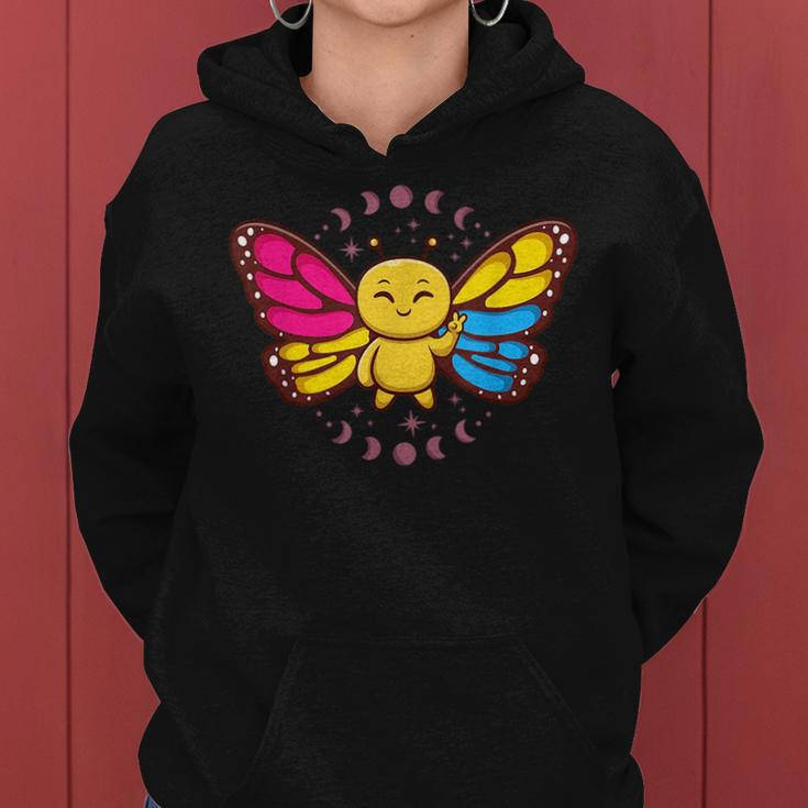 Pansexual Monarch Butterfly Insect Subtle Pan Pride Month Women Hoodie