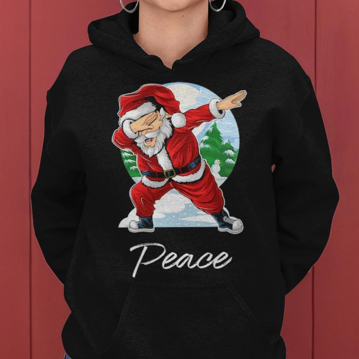 Peace Name Gift Santa Peace Women Hoodie