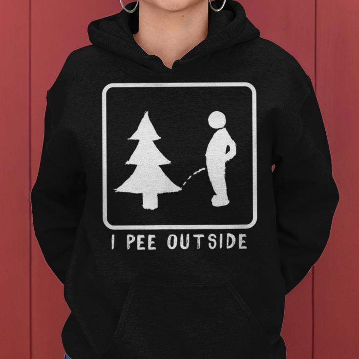 I Pee Outside Sarcastic Camping For Campers Women Hoodie