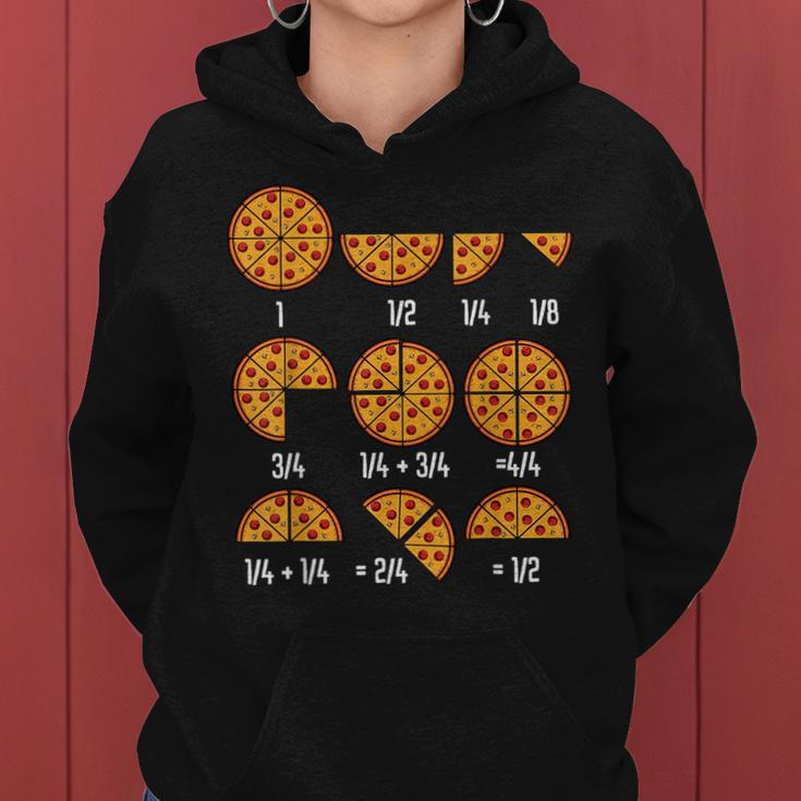 Pizza Math Fraction Italian Cuisine Food Sarcastic Humor Women Hoodie