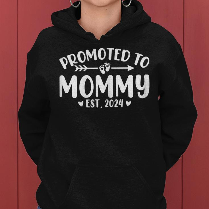Promoted To Mommy 2024 Soon To Be Mom Baby Reveal To New Mom Women Hoodie