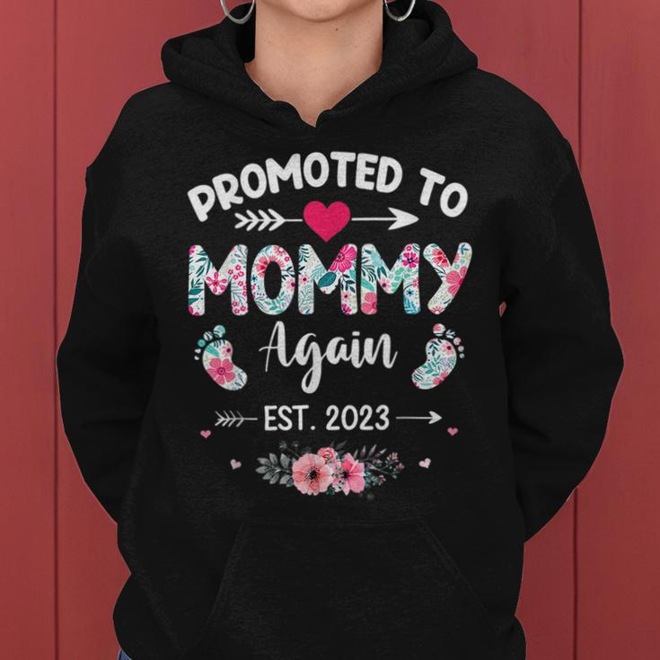Promoted To Mommy Again 2023 Soon To Be New Mom Pregnancy Women Hoodie