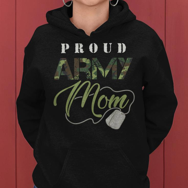 Proud Army Mom Cute Military Mama Usa Women Hoodie