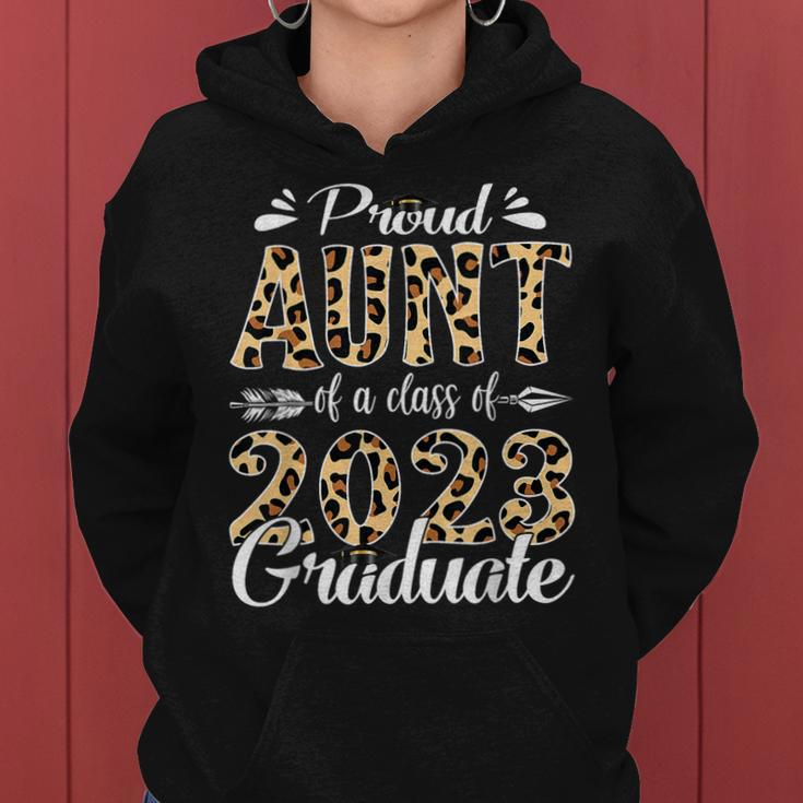 Proud Aunt Of A Class Of 2023 Graduate Leopard Senior 2023 Women Hoodie