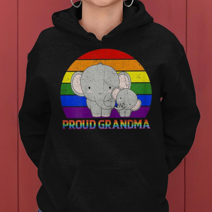 Proud Grandma Elephant Proud Mom Lgbt Gay Pride Gifts Women Hoodie