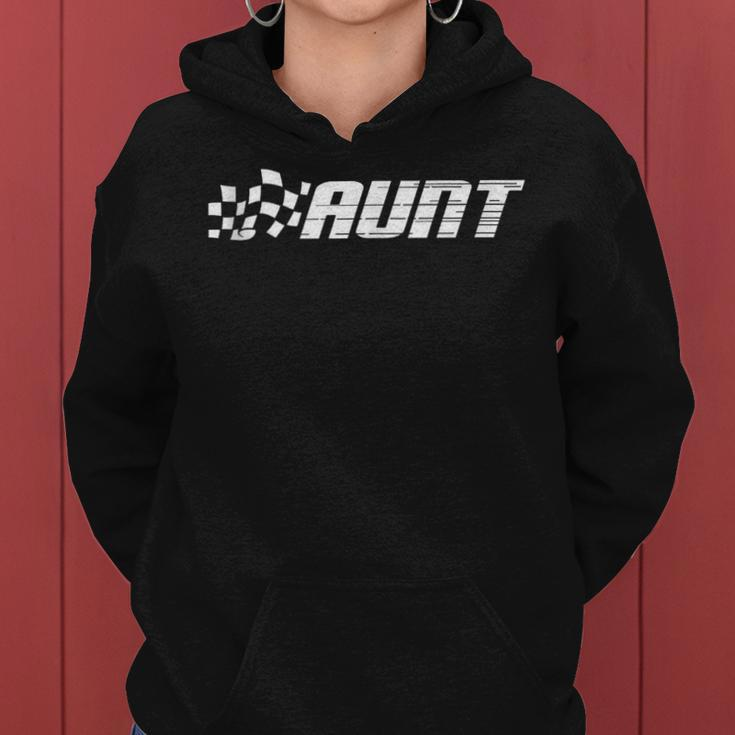 Racing Birthday Party Matching Family Race Car Pit Crew Aunt Funny Birthday Gifts Women Hoodie