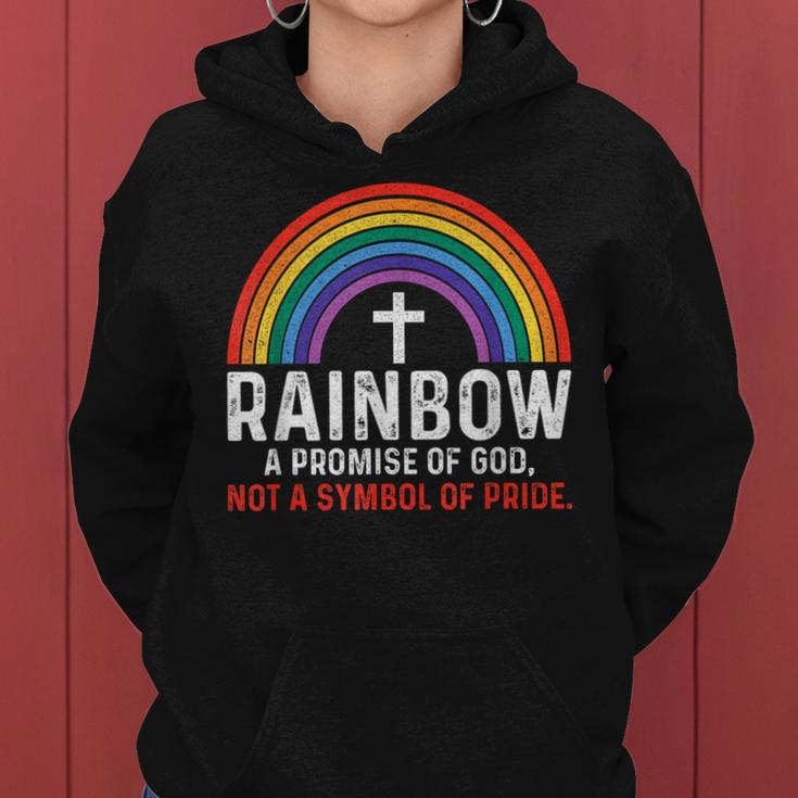Rainbow A Promise Of God Not A Symbol Of Pride Women Hoodie