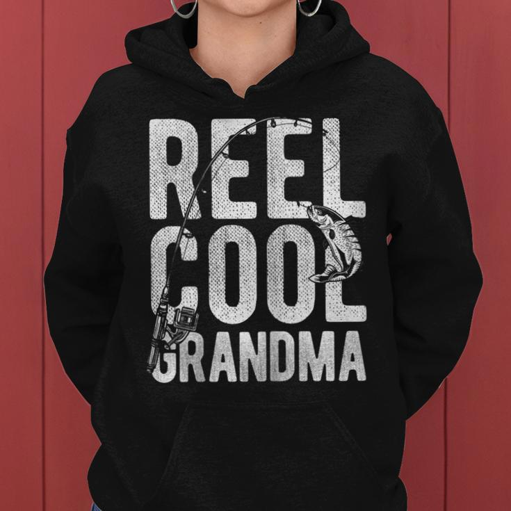 Reel Cool Grandma Retro Fishing Lover Women Hoodie