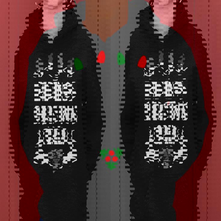 Ridings Name Gift Christmas Crew Ridings Women Hoodie