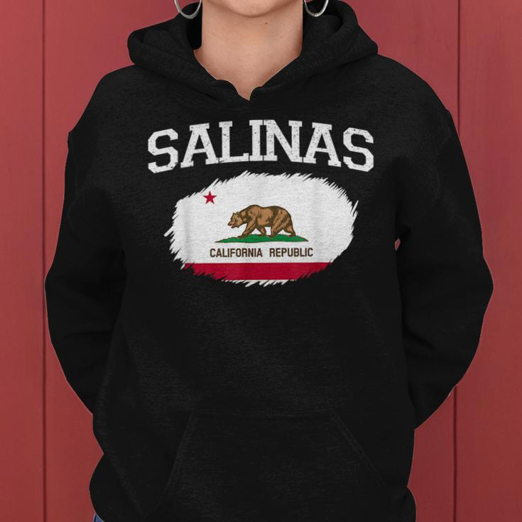 Salinas Ca California Flag Vintage Usa Sports Men Women Women Hoodie