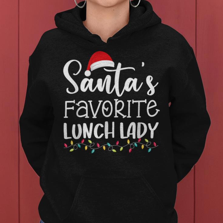 Santa's Favorite Lunch Lady Ugly Sweater Christmas Women Hoodie