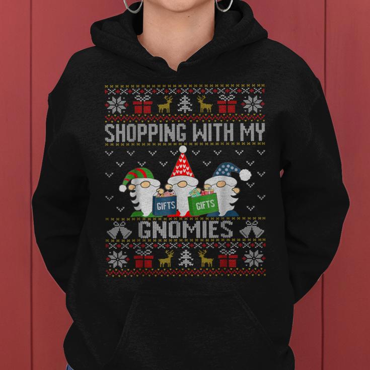 Shopping With My Gnomies Ugly Christmas Sweater Women Hoodie