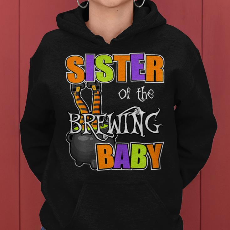 Sister Of Brewing Baby Halloween Theme Baby Shower Spooky Women Hoodie