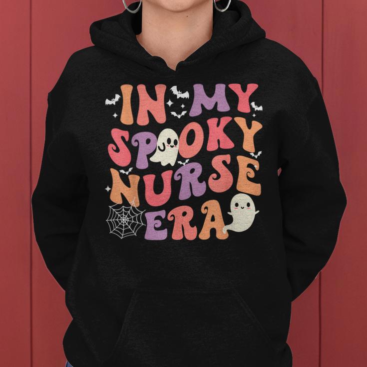 In My Spooky Nurse Era Halloween Groovy Witchy Spooky Nurse Women Hoodie