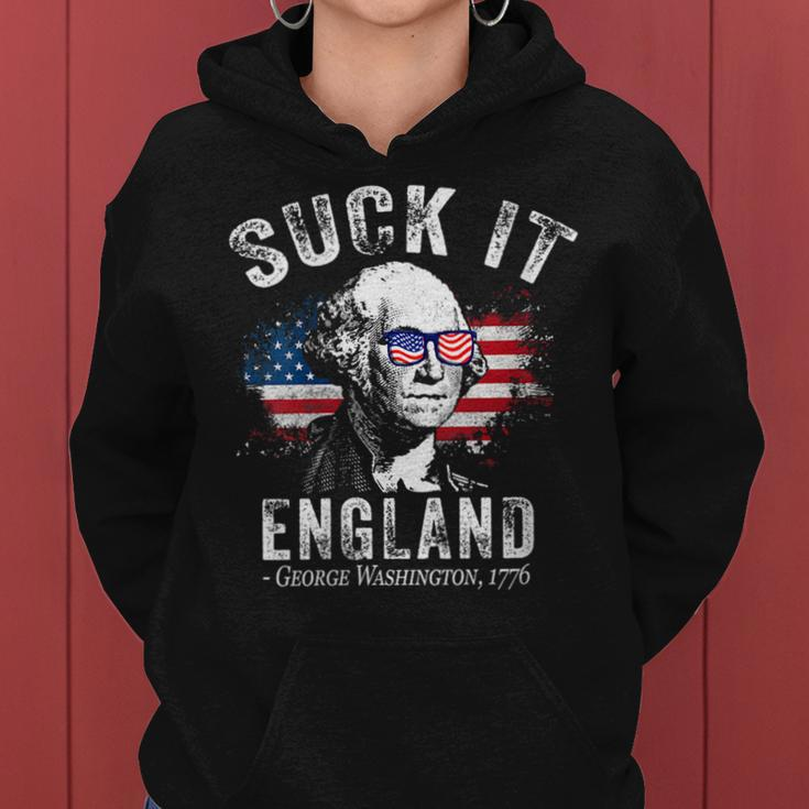 Suck It England Funny 4Th Of July George Washington 1776 Gift For Womens Women Hoodie