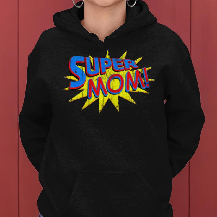 Super Mom Distressed Comic Mother Wife Women Hoodie