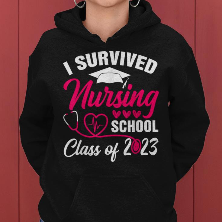 I Survived Nursing School Graduation Class Of 2023 Nurse Women Hoodie