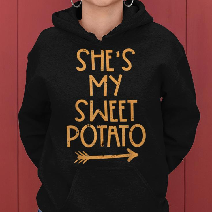 Thanksgiving Shes My Sweet Potato Matching Couple Fall Women Hoodie