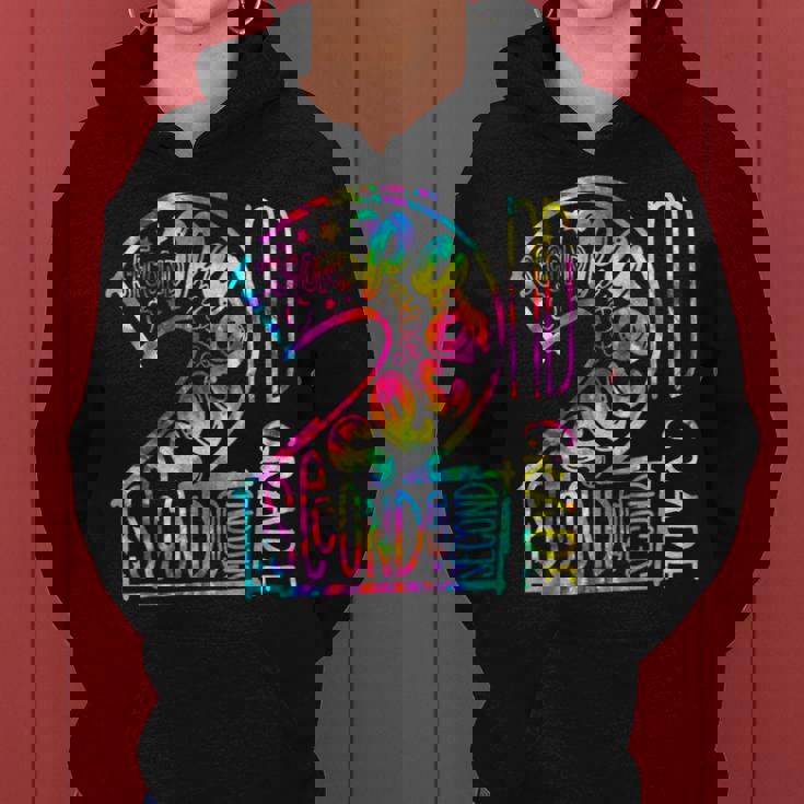 Tie Dye 2Nd Grade Typography Team 2Nd Grade Teacher Women Hoodie Tie Dye 2Nd Grade Typography Team 2Nd Grade Teacher Women Hoodie
