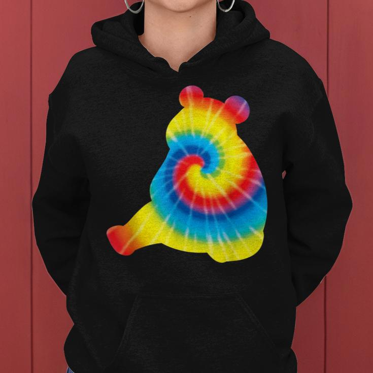 Tie Dye Giant Panda Rainbow Print Animal Hippie Peace Gift Women Hoodie