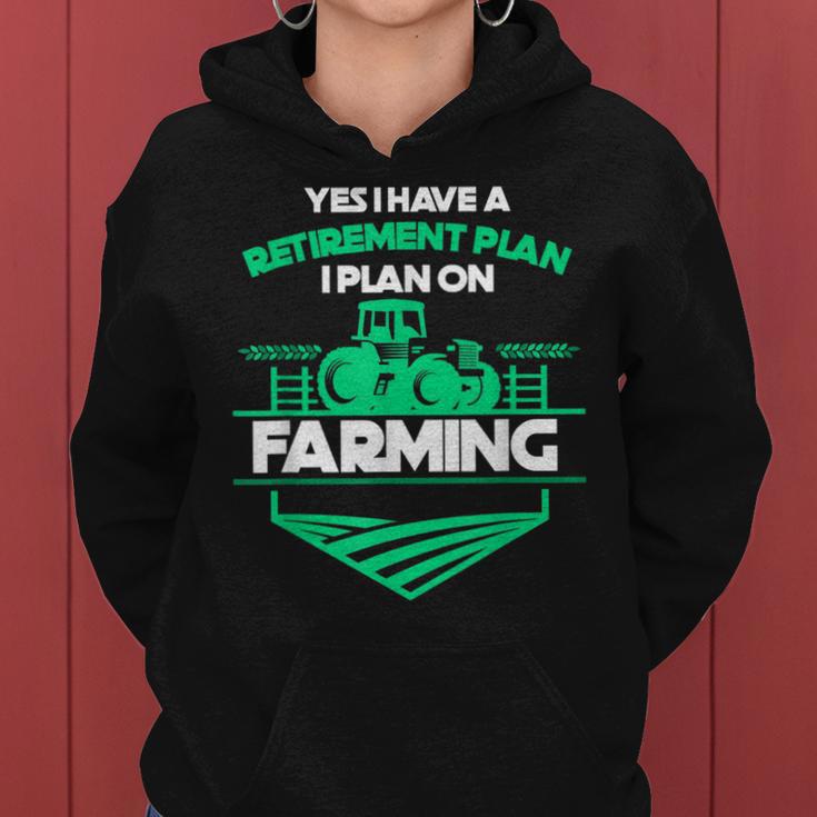 Tractor Farmer Retirement Retired Farmer Women Hoodie