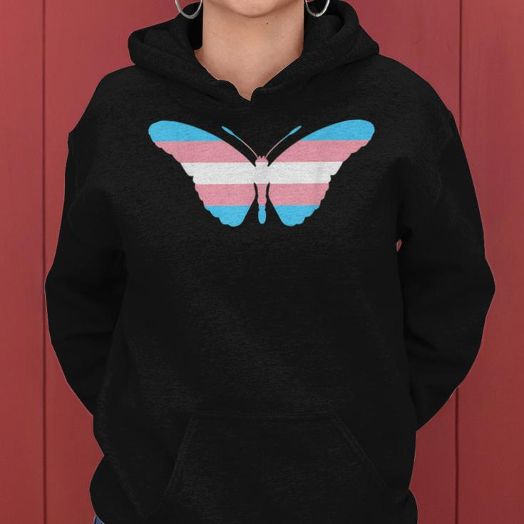 Transgender Butterfly Trans Pride Flag Ftm Mtf Insect Lovers Women Hoodie