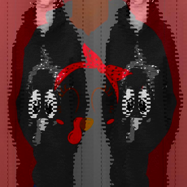Turkey Face Red Headband Running Pilgrim Tro Women Hoodie