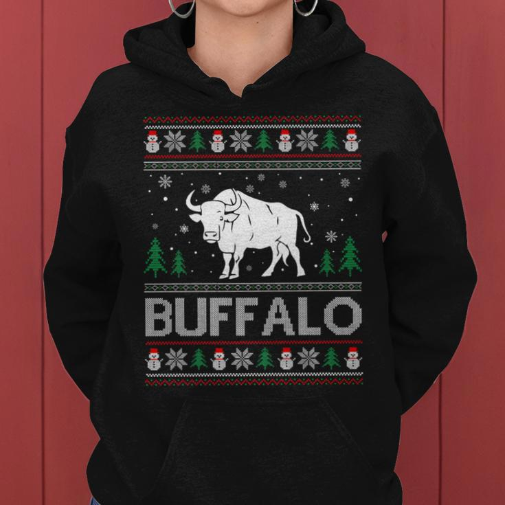 Ugly Christmas Sweater Buffalo Ugly Xmas Women Hoodie