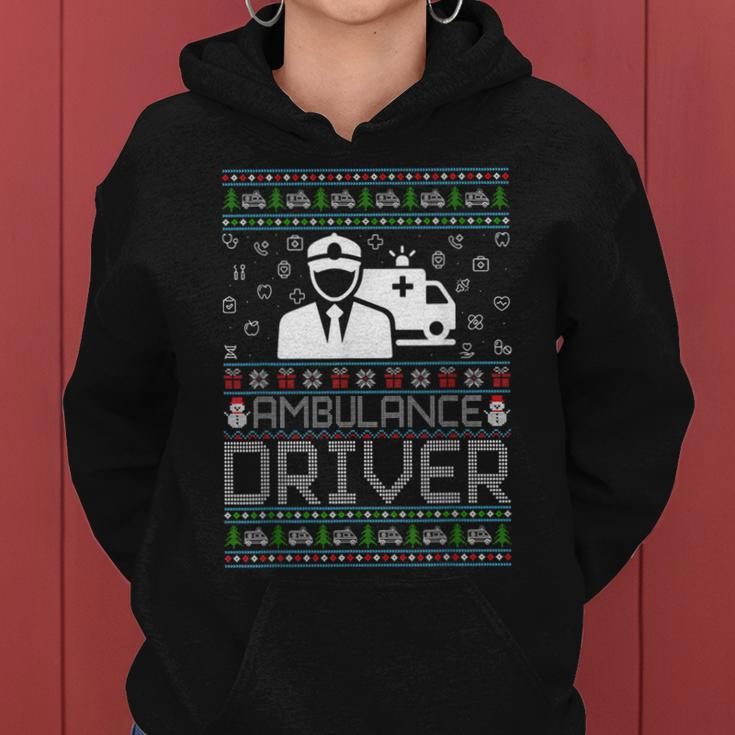 Ugly Christmas Sweaters Xmas Ugly Ambulance Driver Women Hoodie