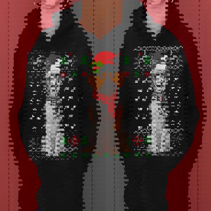 Ugly Sweater Christmas Beagle Dog Puppy Xmas Pajama Women Hoodie