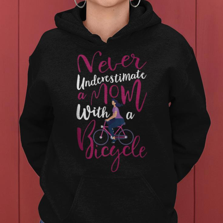 Never Underestimate A Grandma With A Bicycle Quote Women Hoodie