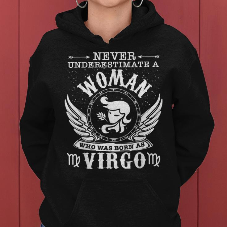 Never Underestimate A Woman Who Was Born As Virgo Women Hoodie