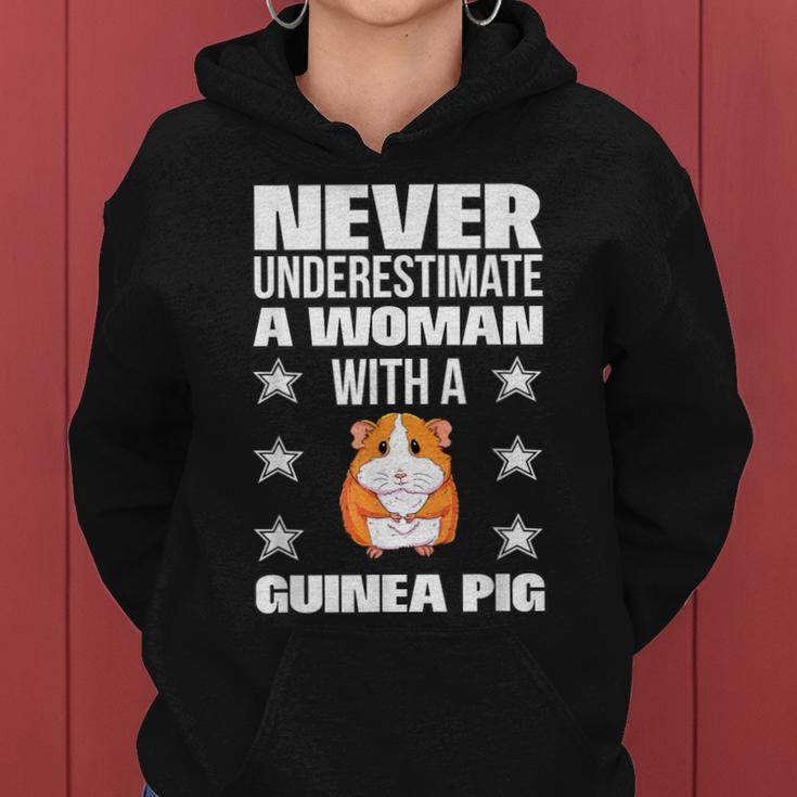 Never Underestimate A Woman With A Guinea Pig Women Hoodie