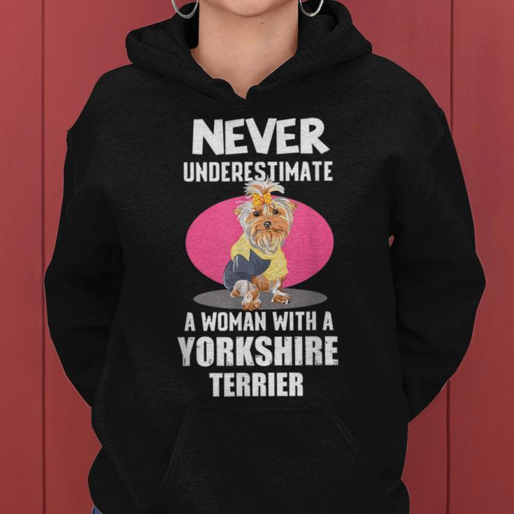 Never Underestimate A Woman With A Yorkshire Terrier Women Hoodie