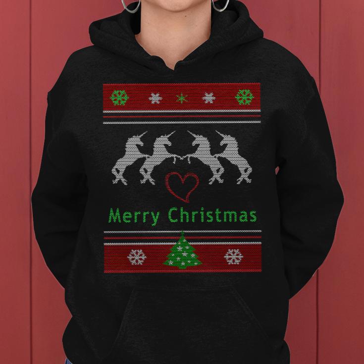 Unicorn Ugly Christmas Sweater Girls Birthday Women Hoodie