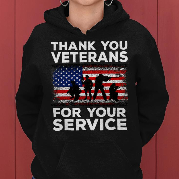 Veteran Vets Thank You For Your Service Veteran Us Flag Veterans Day 1 Veterans Women Hoodie