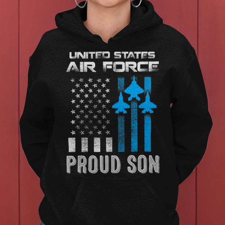 Veteran Vets Us Air Force Proud Son Proud Air Force Son Veteran Day Veterans Women Hoodie