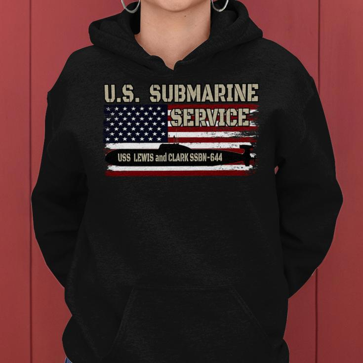 Veteran Vets Uss Lewis And Clark Ssbn644 Submarine Veteran Fathers Day 101 Veterans Women Hoodie