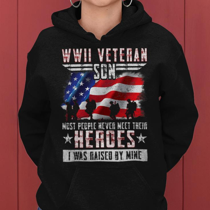 Veteran Vets Wwii Veteran Son Most People Never Meet Their Heroes 2 8 Veterans Women Hoodie