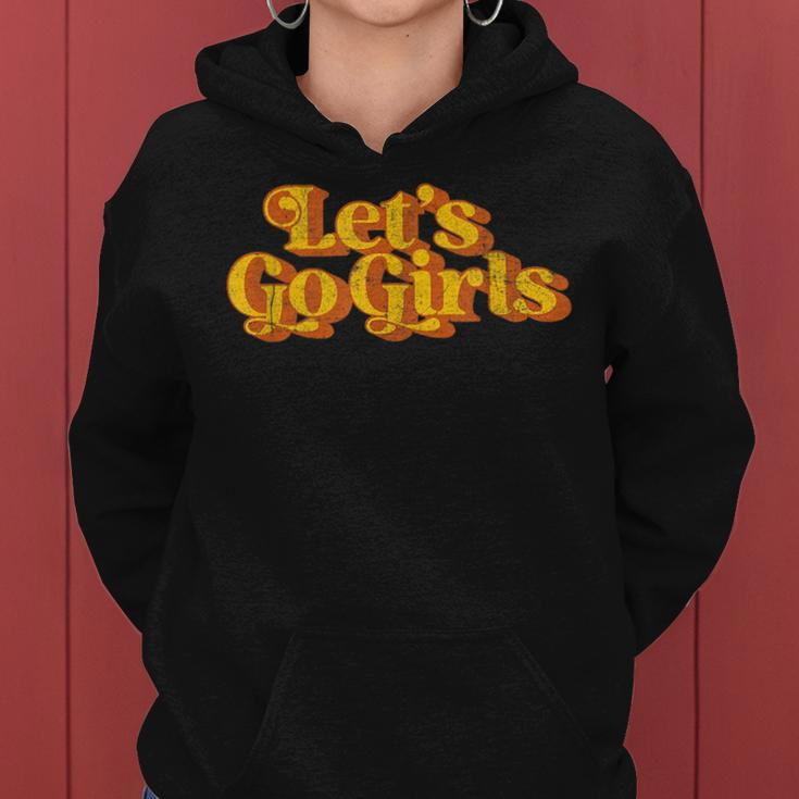Vintage Lets Go Girls Funny Country Music Retro 70S Women Hoodie